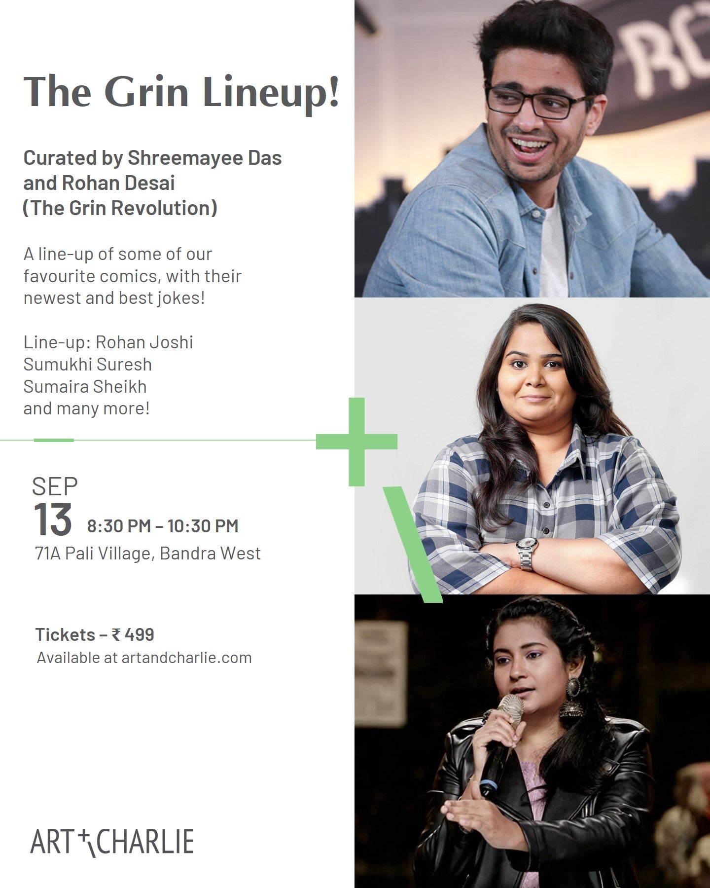 Ticket - Comedy - The Grin Lineup! - 13 September 2023 - 8:30 PM