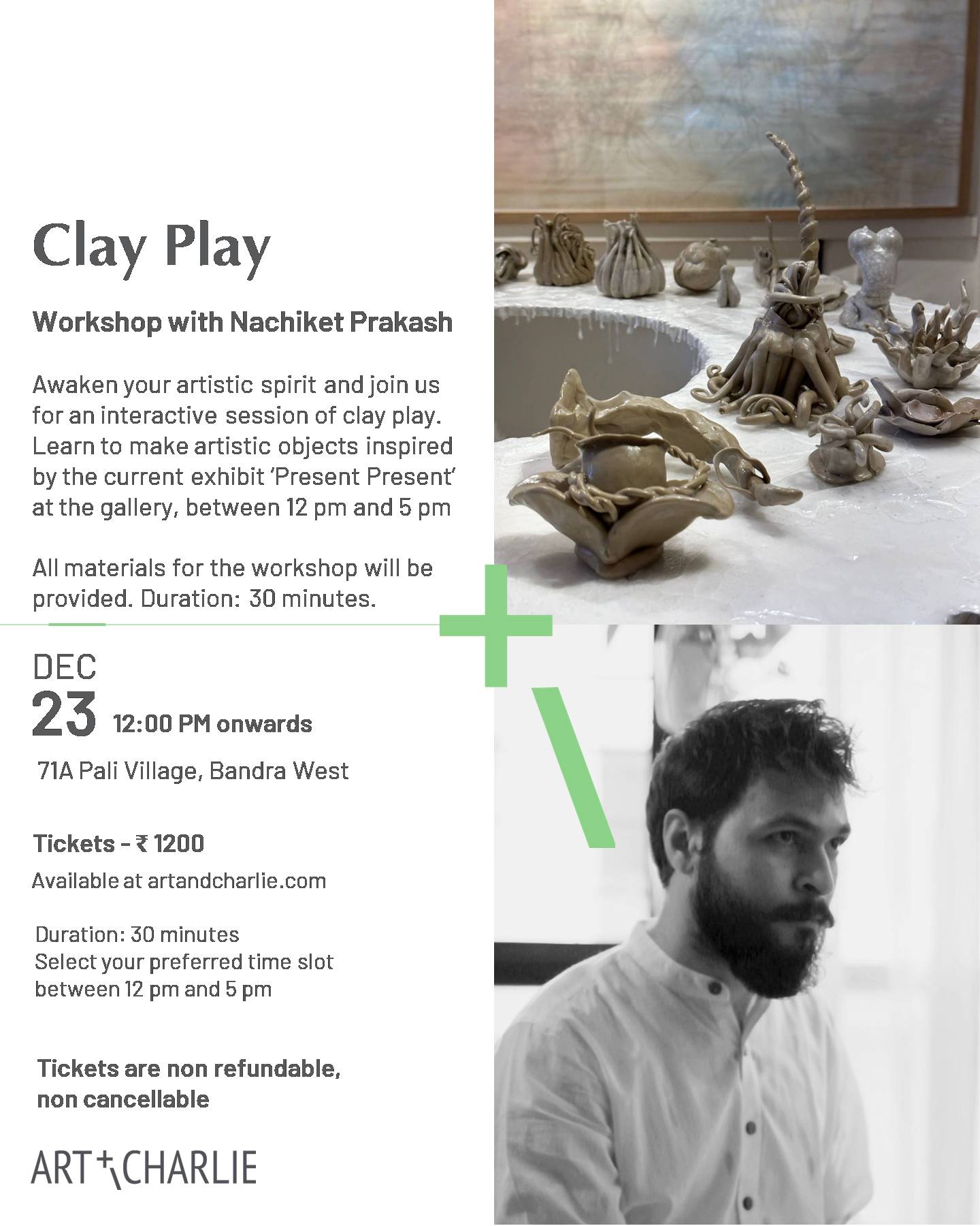 Ticket - Dec 23 - Workshop - Clay Play - Nachiket Prakash
