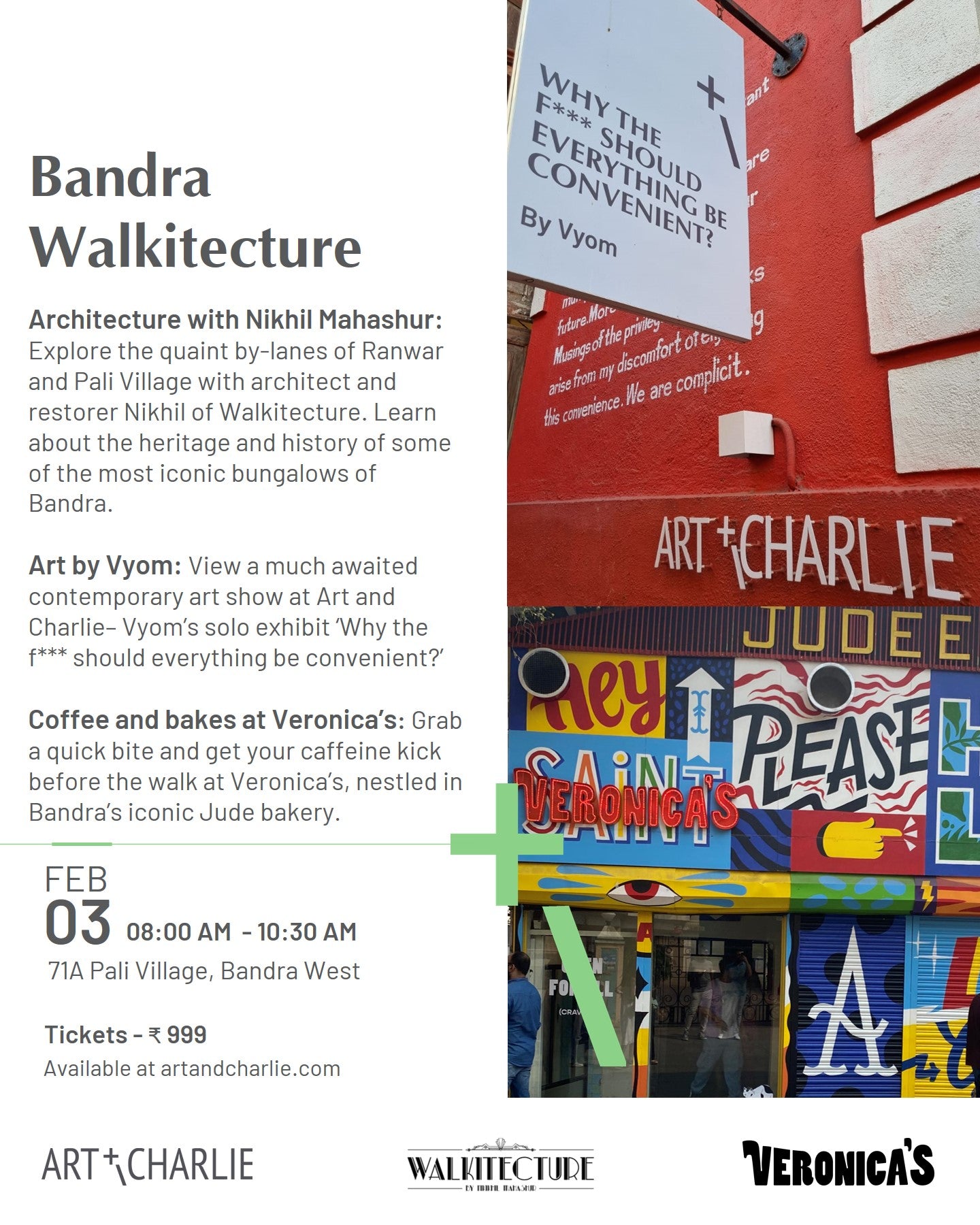 Ticket - Bandra Walkitecture - 03 Feb - 8 AM to 10:30 AM