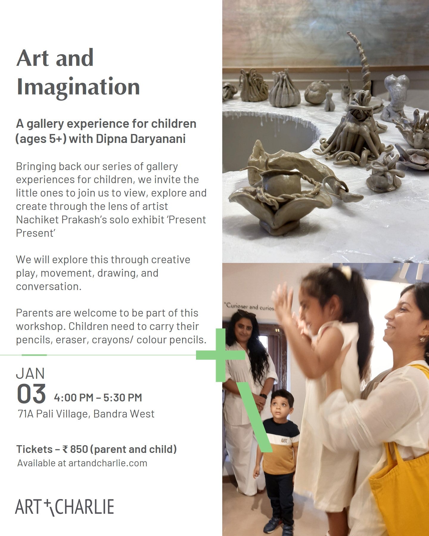 Ticket - Art and Imagination - 03 Jan - 4 PM