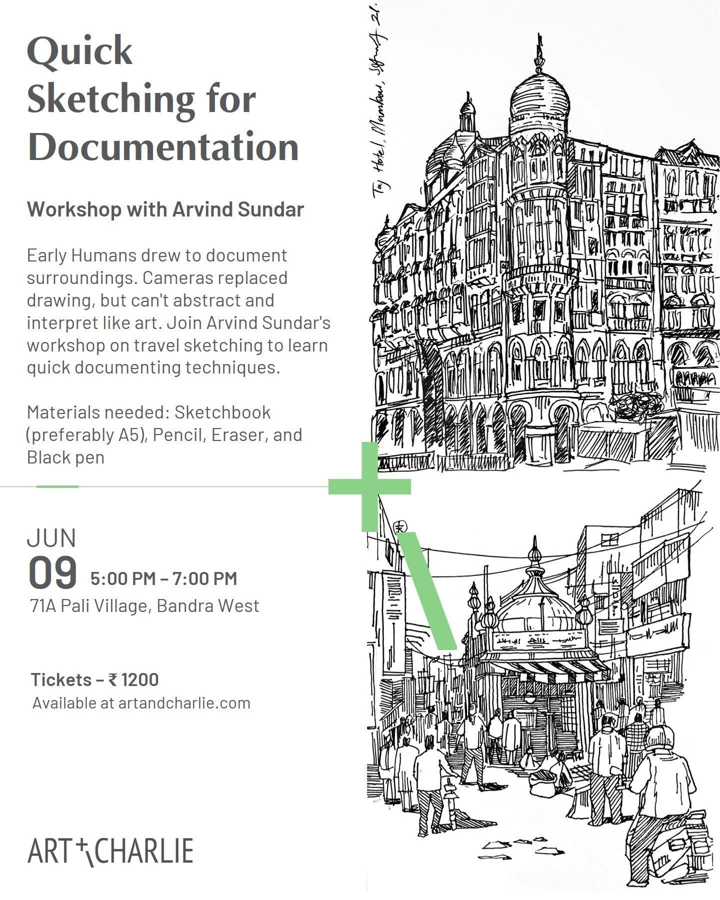 Ticket - Quick Sketching for Documentation - June 09 - 5 PM