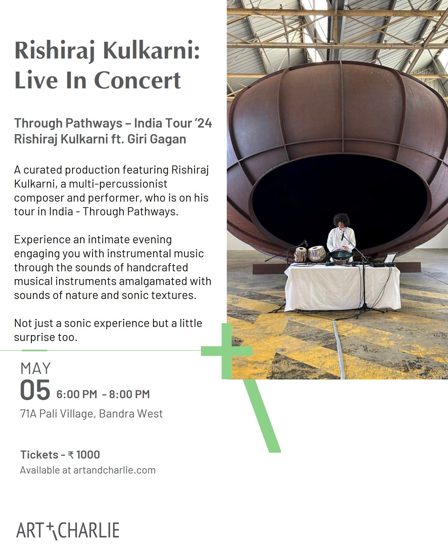 Ticket - Rishiraj Kulkarni: Live in Concert - 5th May - 6 PM