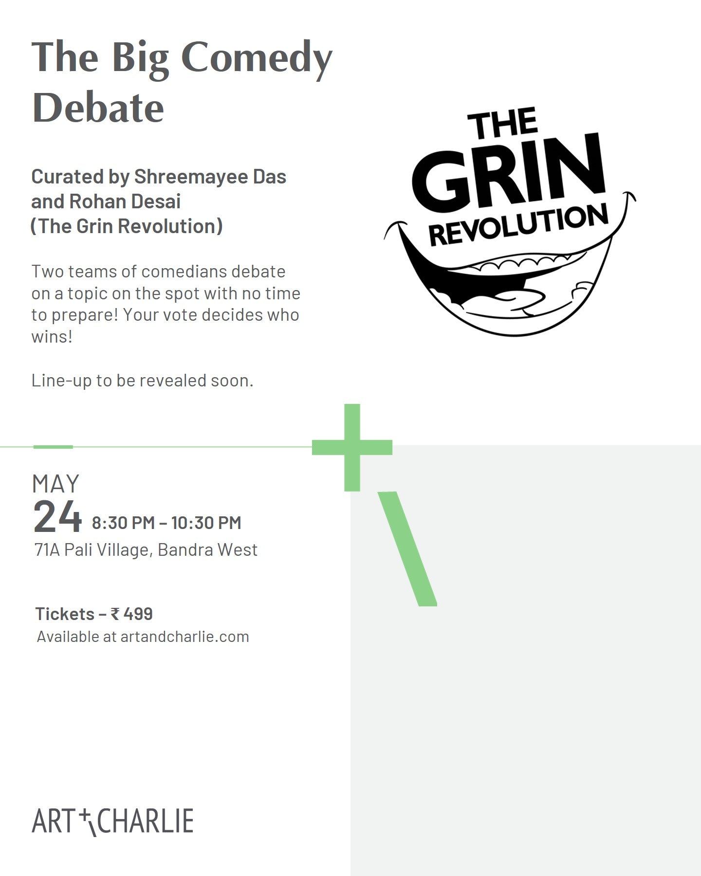 Ticket - The Big Comedy Debate - 24 May - 8:30 PM