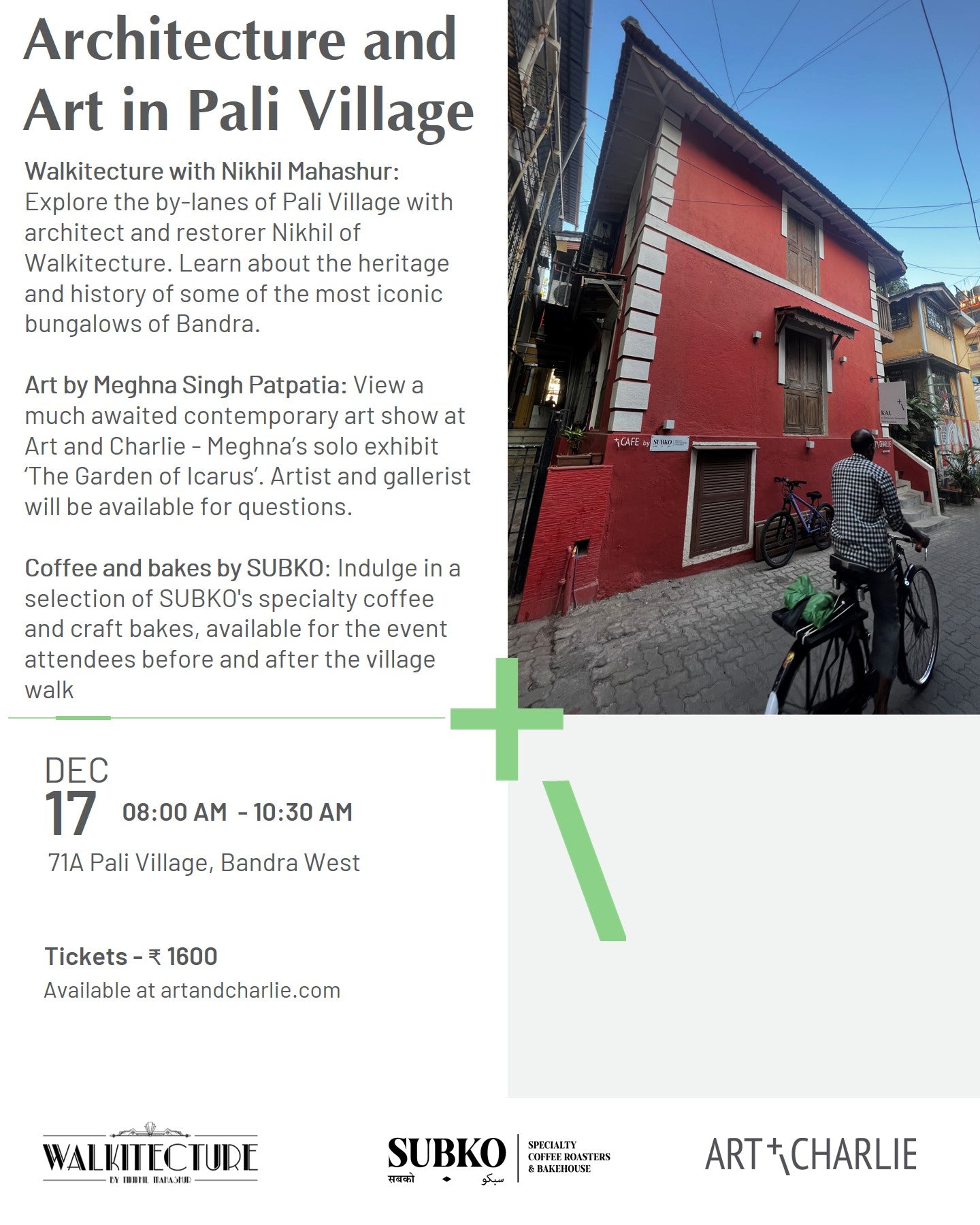 Ticket - Architecture and Art in Pali Village - 17 December - 8:00 AM to 10:30 AM