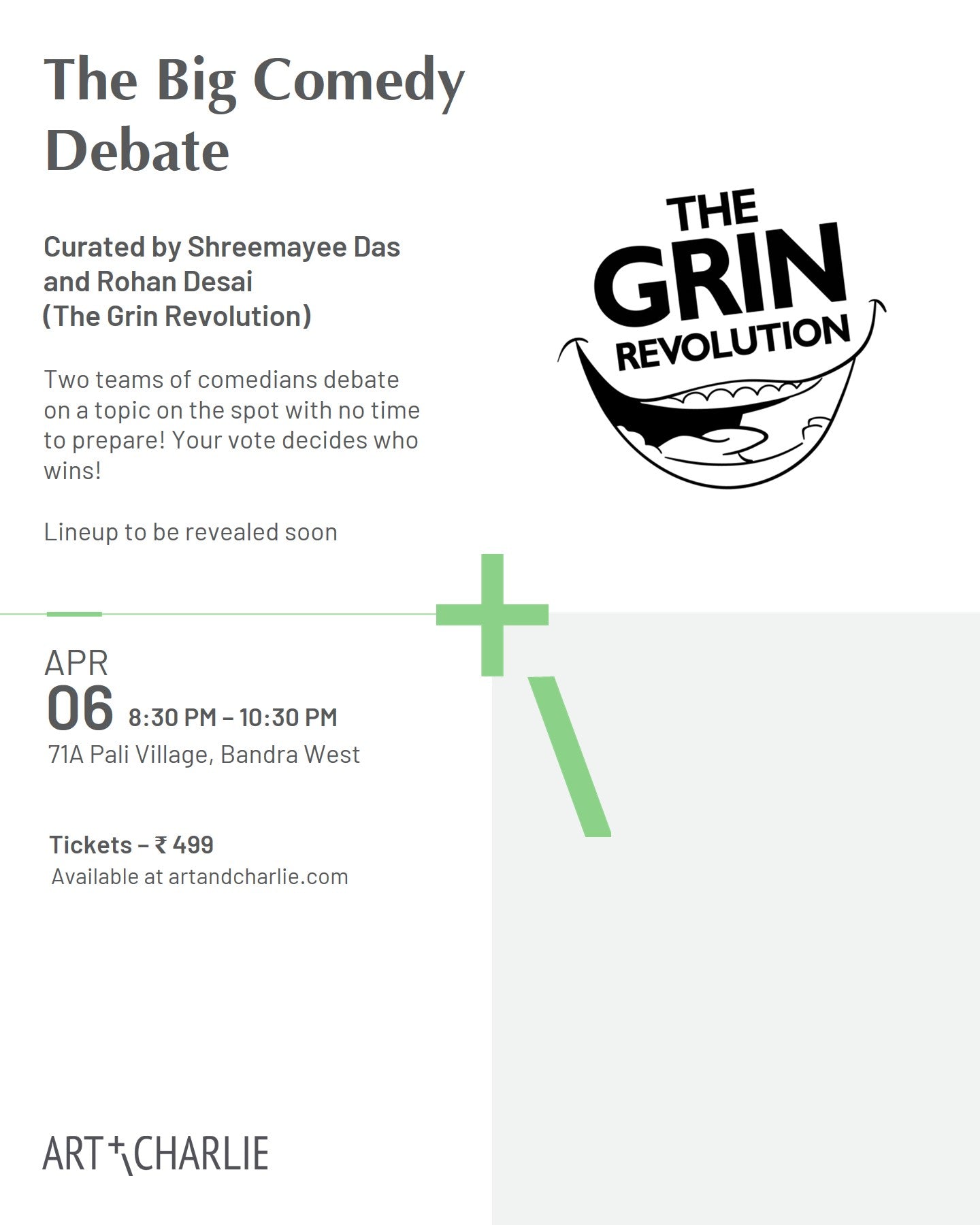 Ticket - The Big Comedy Debate - 6 April 2023 - 8:30 PM to 10:30 PM